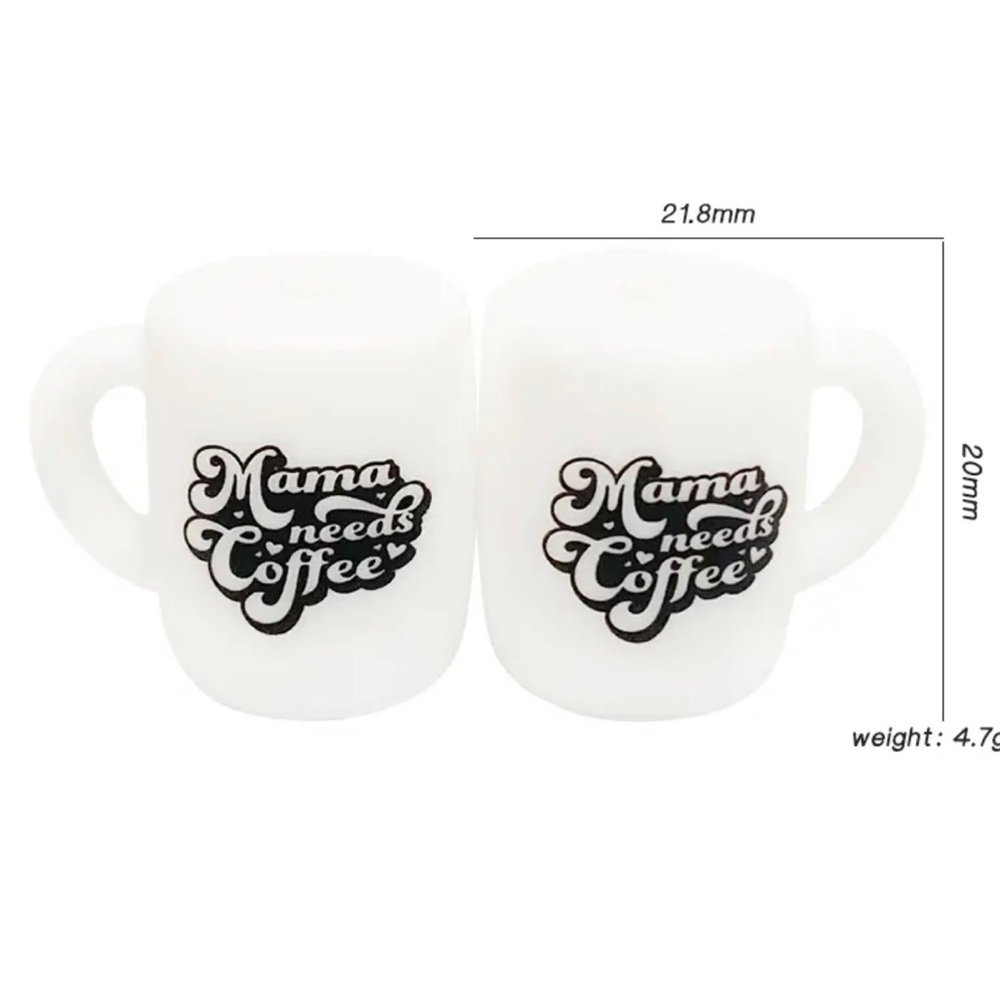 ☕️🩷 Mama Needs Coffee Silicone Focal Bead
